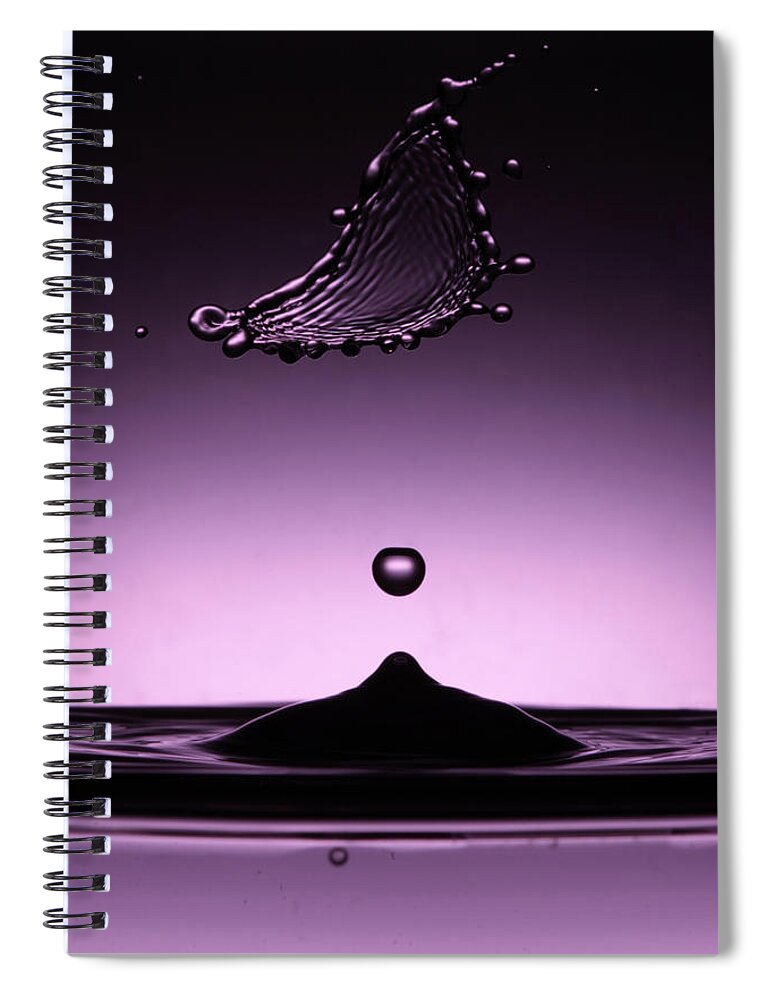 Minimalism Spiral Notebook featuring the photograph Zen Balance. Water Splash by Dmitry Soloviev