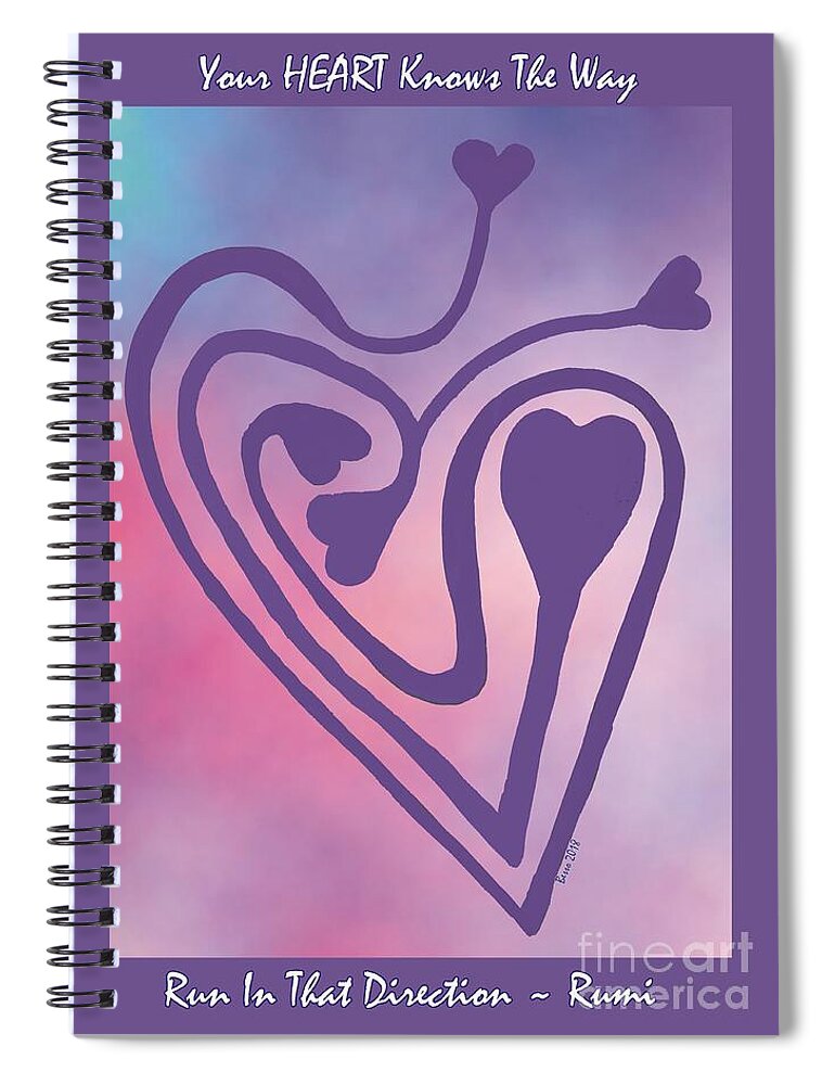 Labyrinth Spiral Notebook featuring the photograph Zen Heart Labyrinth Path by Mars Besso
