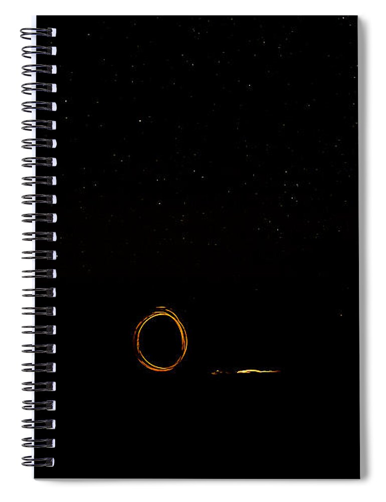 Steel Spiral Notebook featuring the photograph Zero at Night by Pelo Blanco Photo
