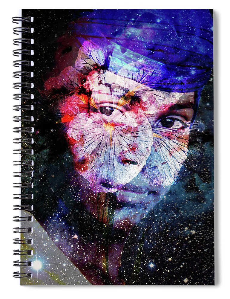 Collage Spiral Notebook featuring the digital art Zivon Piscean by John Vincent Palozzi