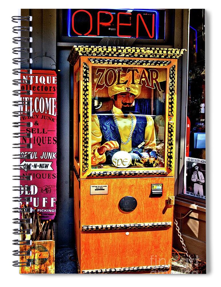 Fortune Teller Spiral Notebook featuring the photograph Zoltar... Tells Your Fortune by Lauren Leigh Hunter Fine Art Photography