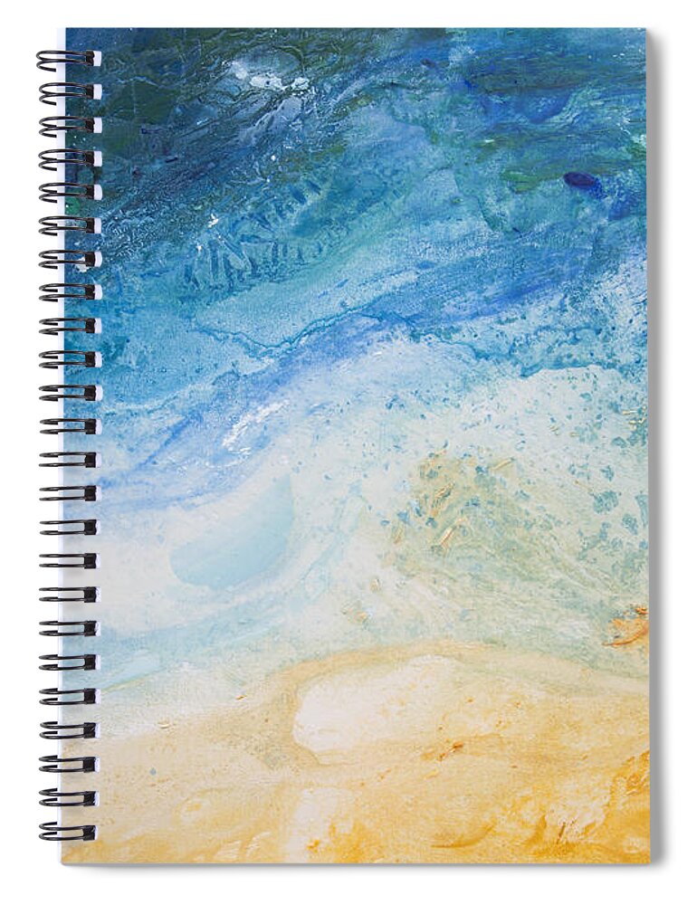 Organic Spiral Notebook featuring the painting Zoom in or Out by Shelley Myers