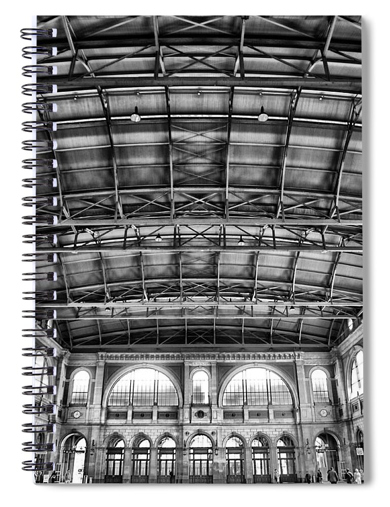 Zurich Spiral Notebook featuring the photograph Zurich Train Station by Lauri Novak