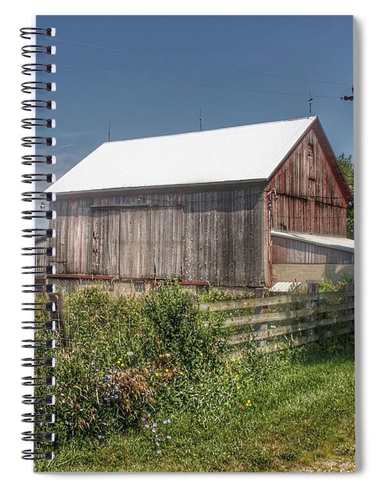 Barn Spiral Notebook featuring the photograph 0334 - Castle Road Cow Barn I by Sheryl L Sutter