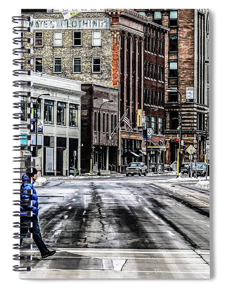 People Spiral Notebook featuring the photograph 043 - Nate's Clothing by David Ralph Johnson