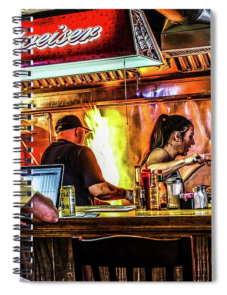 Roadhouse Spiral Notebook featuring the photograph 068 - Roadhouse by David Ralph Johnson