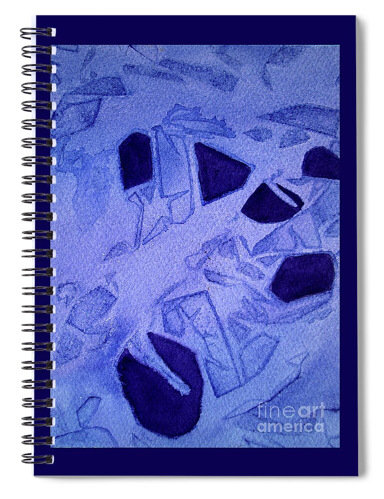 Paintings Spiral Notebook featuring the painting 09 Purple Abstract 2 by Kathy Braud