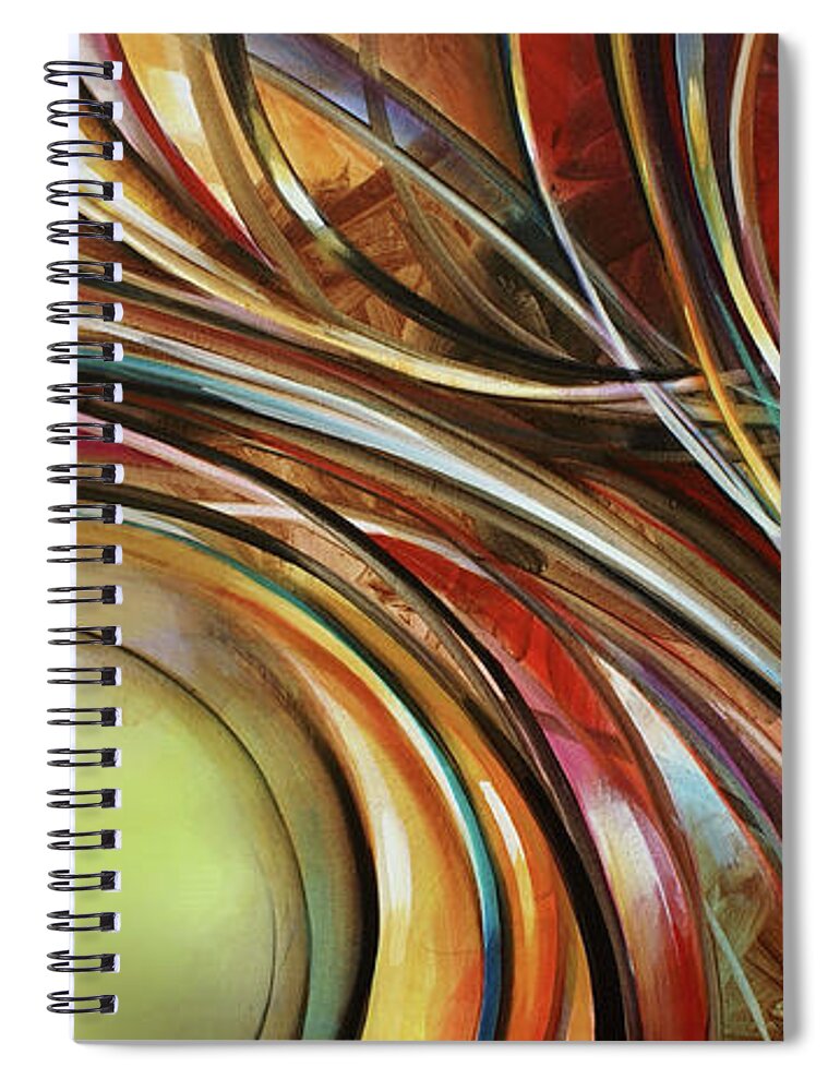 Abstract Spiral Notebook featuring the painting ' Ascension' #1 by Michael Lang