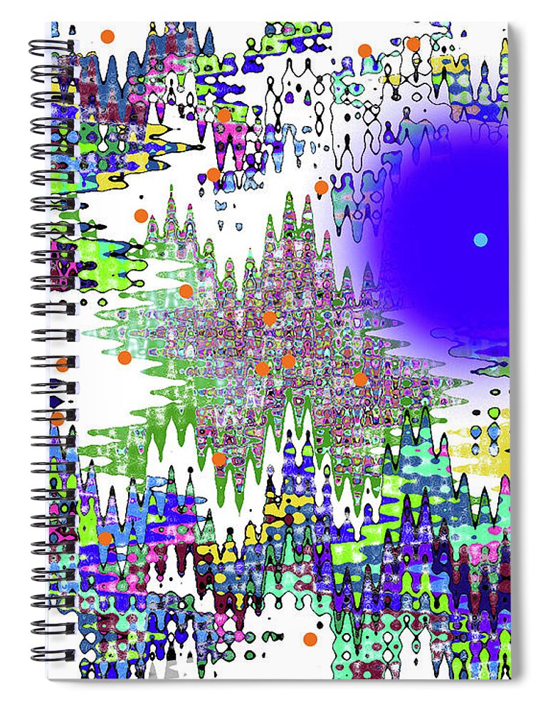 Walter Paul Bebirian Spiral Notebook featuring the digital art 12-10-2008zabcdefg by Walter Paul Bebirian