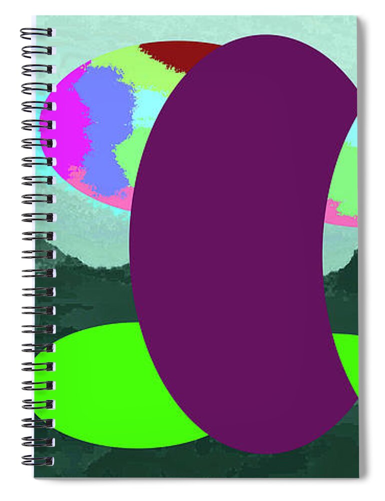 Walter Paul Bebirian: The Bebirian Art Collection Spiral Notebook featuring the digital art 1-29-2012eabcdefghijklmno by Walter Paul Bebirian