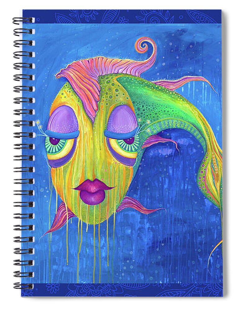 Fish Spiral Notebook featuring the digital art A Beautiful Shade of Broken by Tanielle Childers