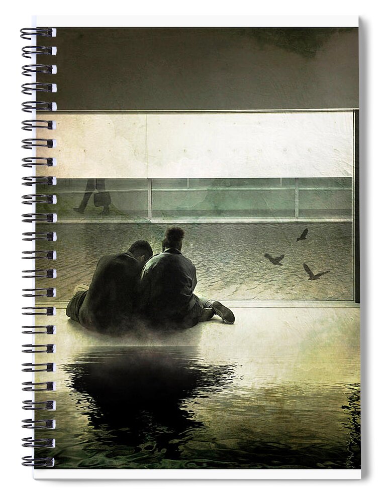Girlfriend And Boyfriend Spiral Notebook featuring the photograph A Private Moment by Peggy Dietz
