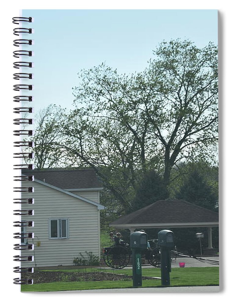 Amish Spiral Notebook featuring the photograph An Amish Home in April #1 by Christine Clark