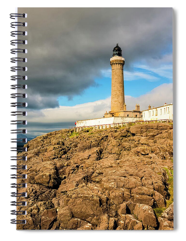 Ardmamurchan Spiral Notebook featuring the photograph Ardnamurchan Point Lighthouse in Portrait Format. #1 by John Paul Cullen