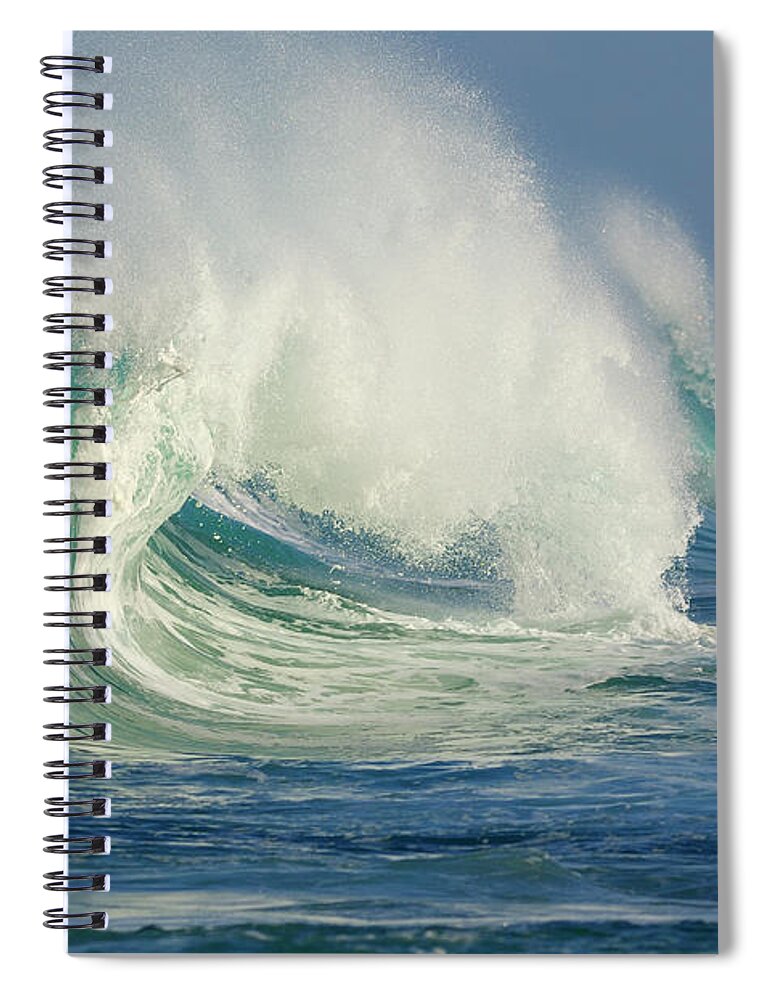 Scenics Spiral Notebook featuring the photograph Big Wave, Oahu, Hawaii, Usa #1 by Martin Ruegner