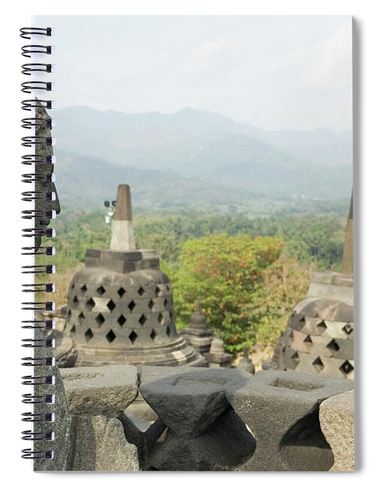 Art Spiral Notebook featuring the photograph Borobudur Java Indonesia #1 by Lp7