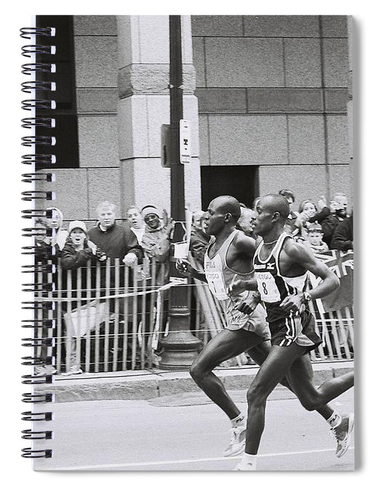Boston Marathon Spiral Notebook featuring the photograph Boston Marathon #2 by FD Graham