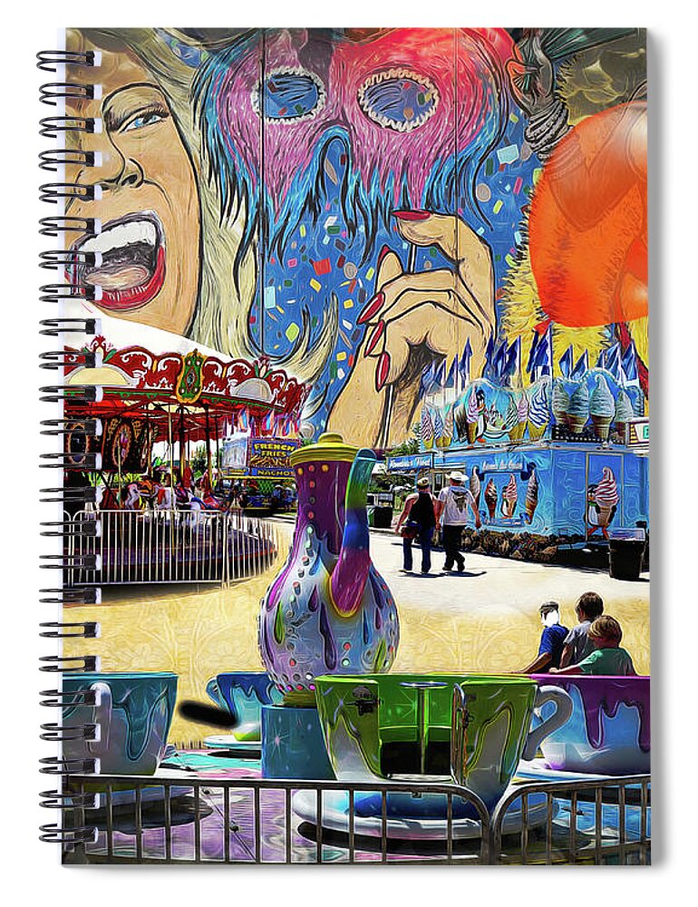 Boulder Spiral Notebook featuring the digital art Boulder County Fair 2019, Colorado by Deb Nakano