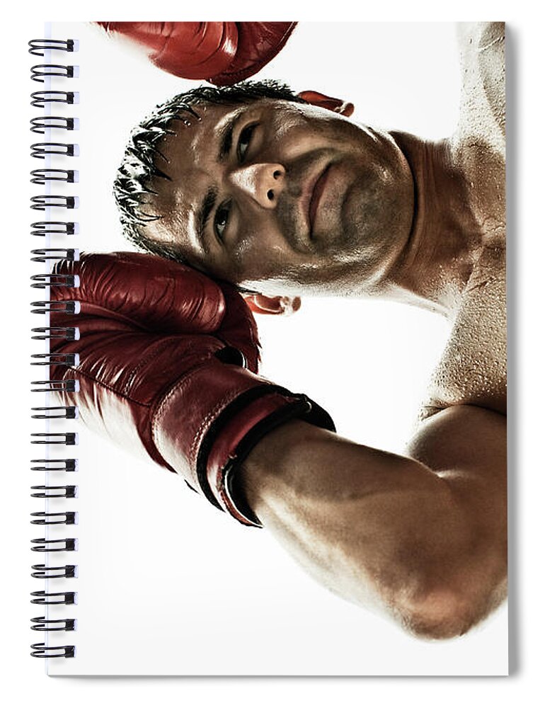 People Spiral Notebook featuring the photograph Boxing #1 by Patrik Giardino