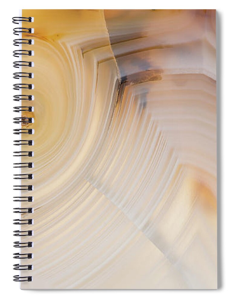 Abstract Spiral Notebook featuring the photograph Brazilian Agate, Closeup #1 by Mark Windom