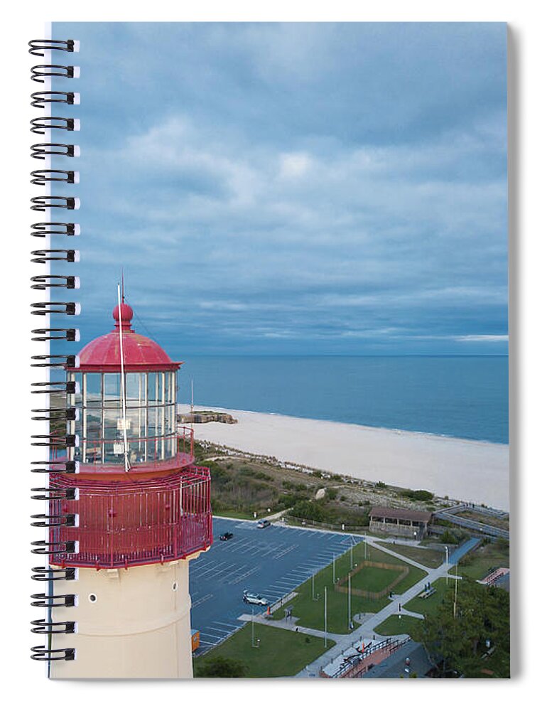Beach Spiral Notebook featuring the photograph Cape May Lighthouse #2 by Jorge Moro