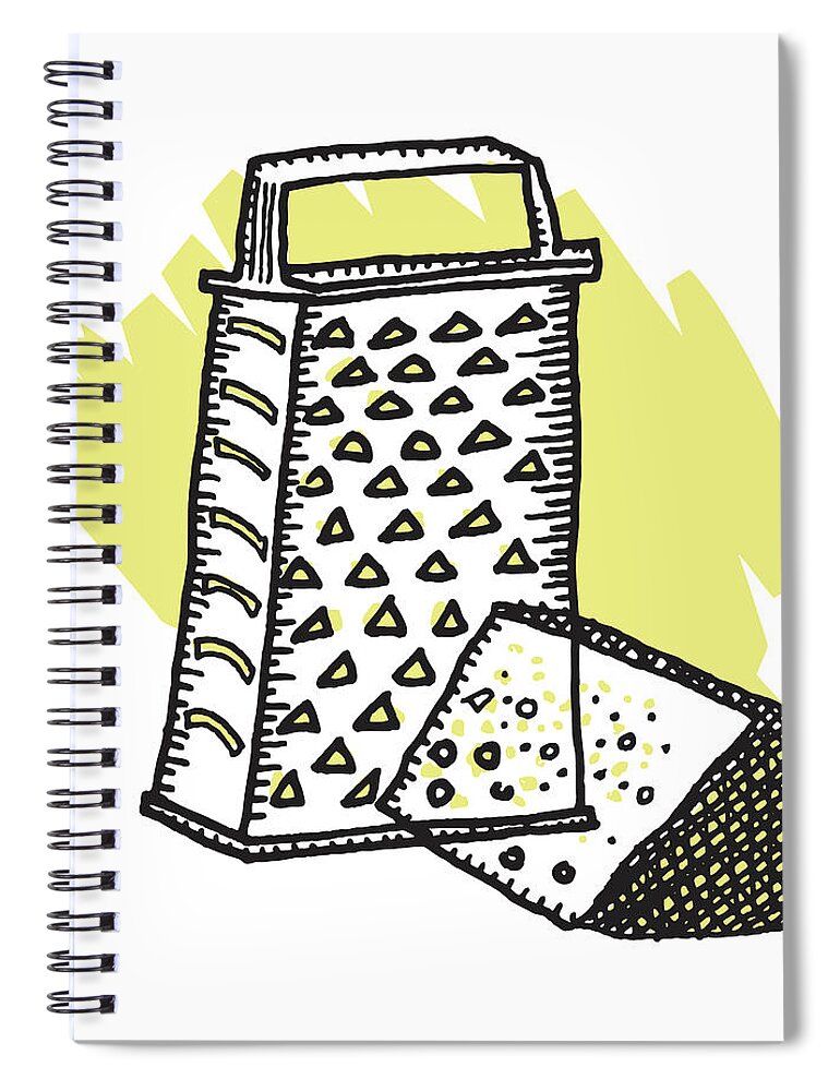 Cheese Grater and Cheese Spiral Notebook by CSA Images - Pixels
