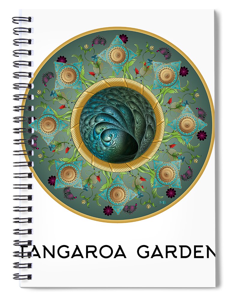 Mandala Spiral Notebook featuring the digital art Circumplexical No 3729 #1 by Alan Bennington