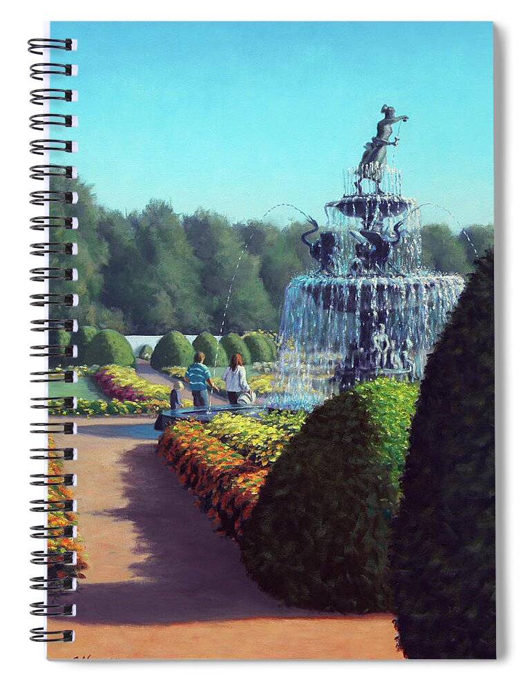 Garden Spiral Notebook featuring the painting Clemens/Munsinger Gardens by Rick Hansen