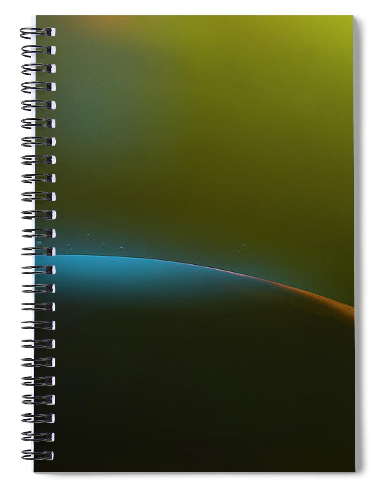 Curve Spiral Notebook featuring the photograph Colour Abstract Liquid #1 by Jonathan Knowles