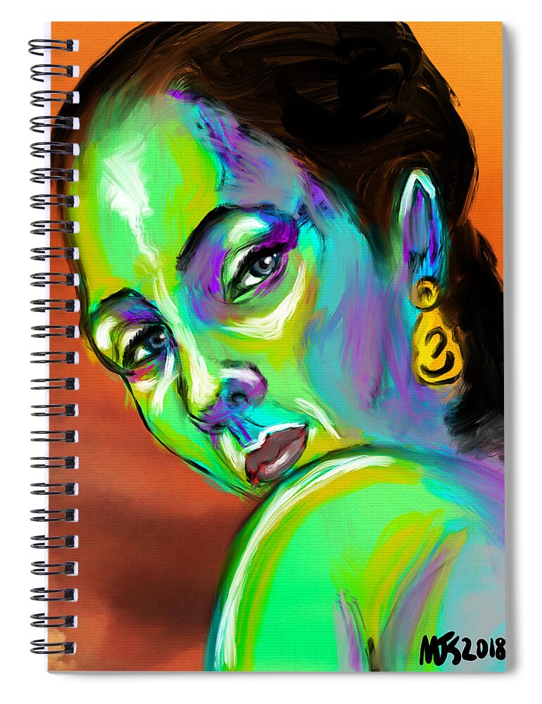 Portrait Spiral Notebook featuring the digital art Cool And Calm #2 by Michael Kallstrom