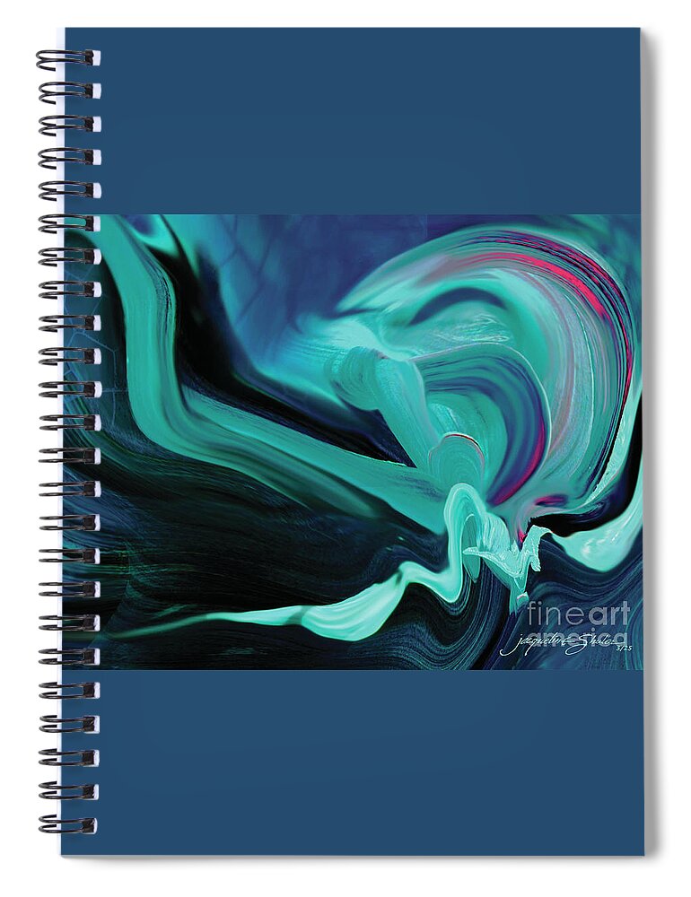 Abstract Spiral Notebook featuring the digital art Creativity by Jacqueline Shuler