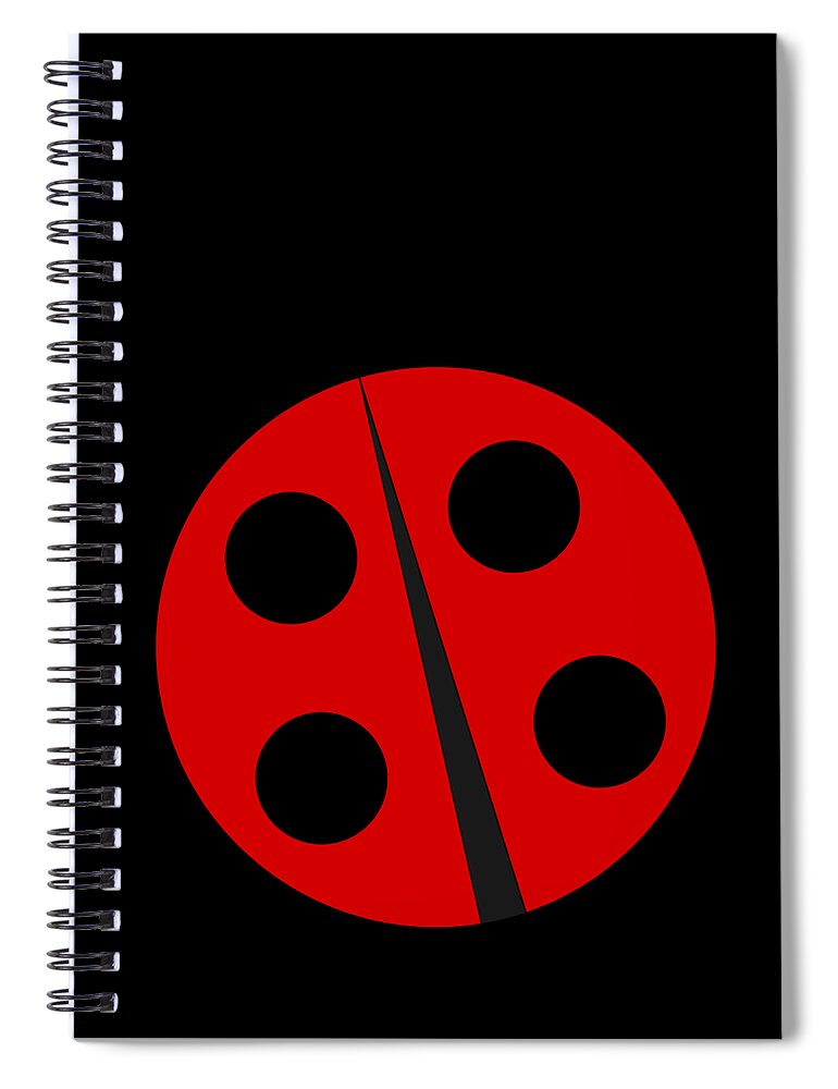 Cute Spiral Notebook featuring the digital art Cute Ladybug #1 by Flippin Sweet Gear