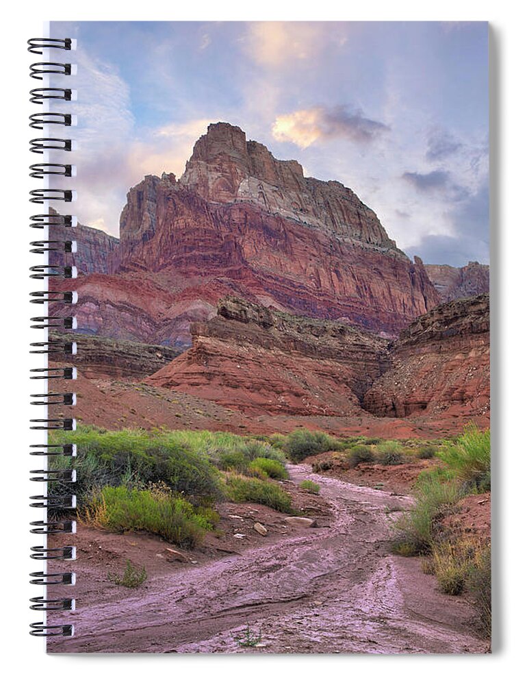 00574850 Spiral Notebook featuring the photograph Desert And Cliffs, Vermilion Cliffs by Tim Fitzharris