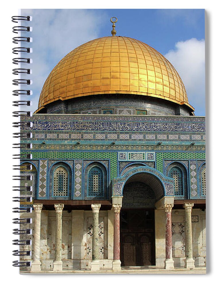 Problems Spiral Notebook featuring the photograph Dome Of The Rock #1 by Simon Podgorsek