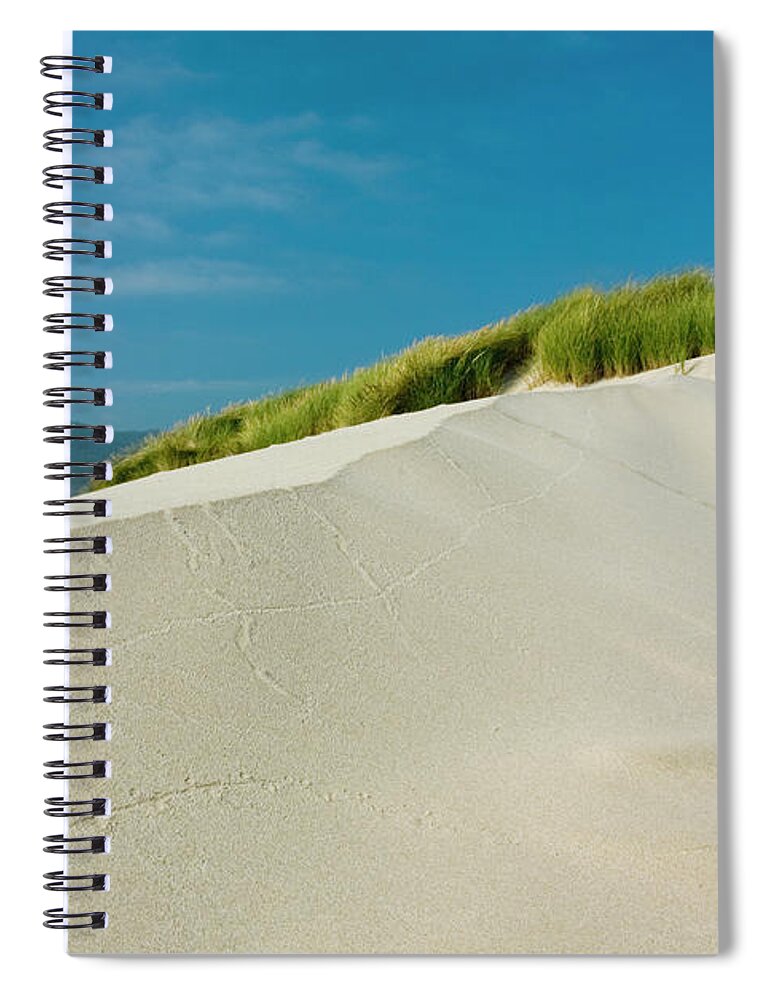 Tranquility Spiral Notebook featuring the photograph Dunes And Dune Grass At Nehalem State #1 by Alan Majchrowicz