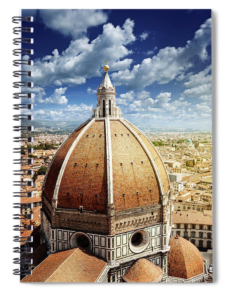 Scenics Spiral Notebook featuring the photograph Duomo In Florence by Da-kuk