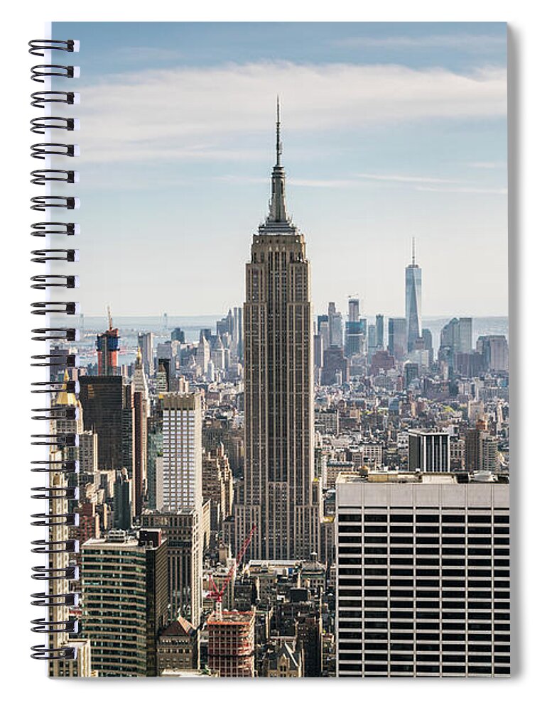 New York City Spiral Notebook featuring the photograph Empire State building and Manhattan skyline, New York city, USA #1 by Matteo Colombo