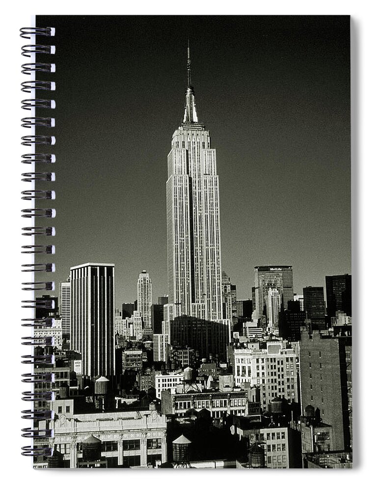 Viewpoint Spiral Notebook featuring the photograph Empire State Building, New York City #1 by Henri Silberman