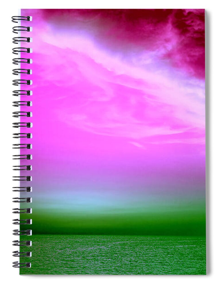 Orange Color Spiral Notebook featuring the photograph Fantastic Sunset #1 by Kertlis