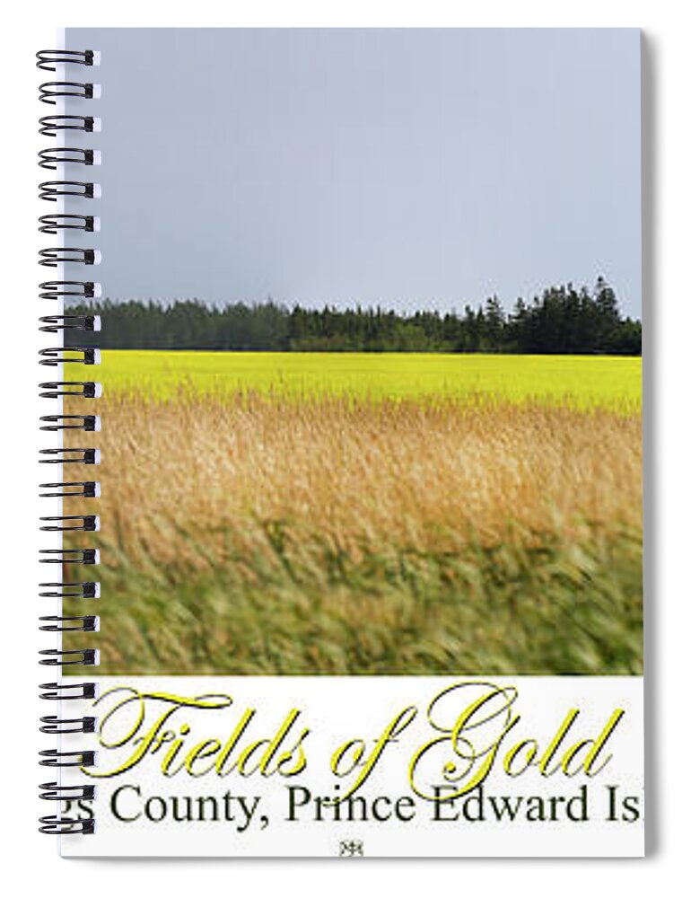 Field Spiral Notebook featuring the photograph Fields of Gold #1 by John Meader