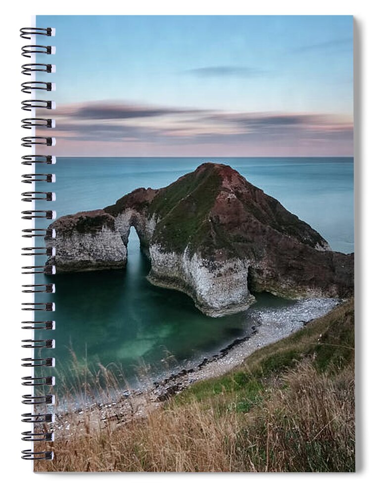Cliffs Spiral Notebook featuring the photograph Flamborough Head Dinosaur Cliff #1 by Mariusz Talarek
