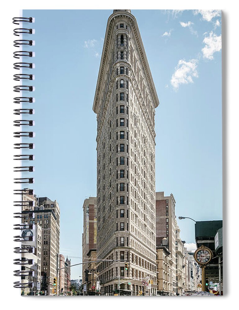 Flatiron Spiral Notebook featuring the photograph Flatiron building , Manhattan, New York, USA #1 by Matteo Colombo
