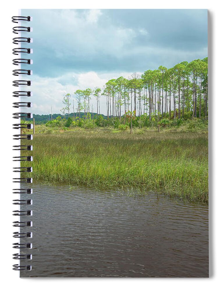 Landscape Spiral Notebook featuring the photograph Florida Marshland #1 by John M Bailey