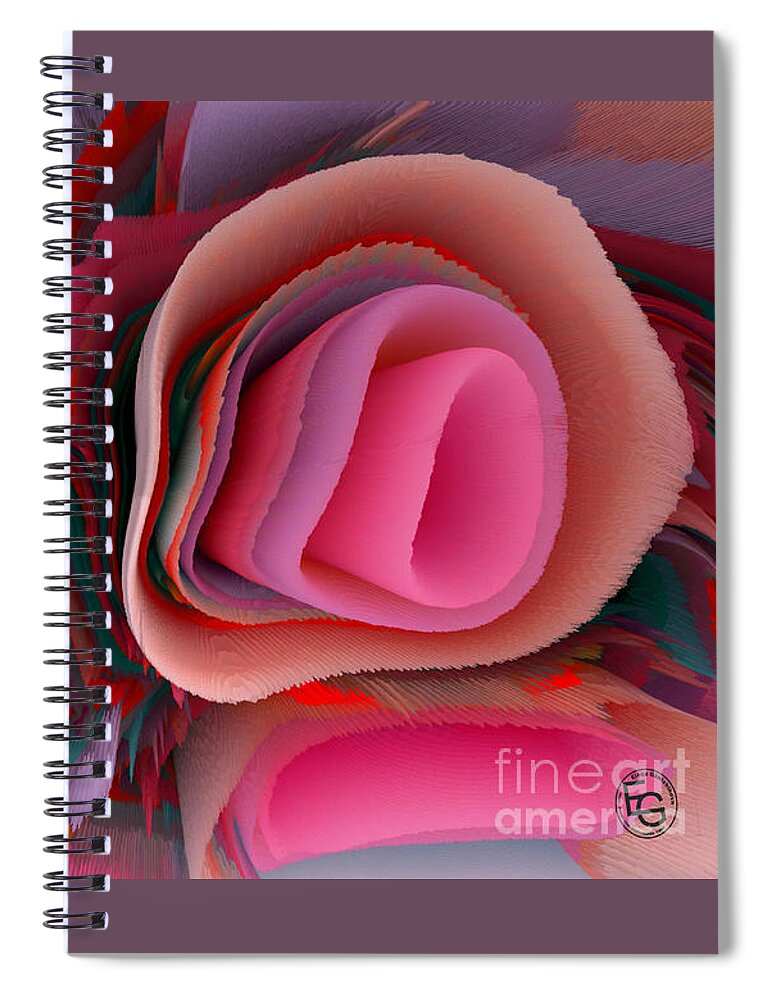 Bright Colors Spiral Notebook featuring the mixed media Flowers Of My Dreams 20 #1 by Elena Gantchikova