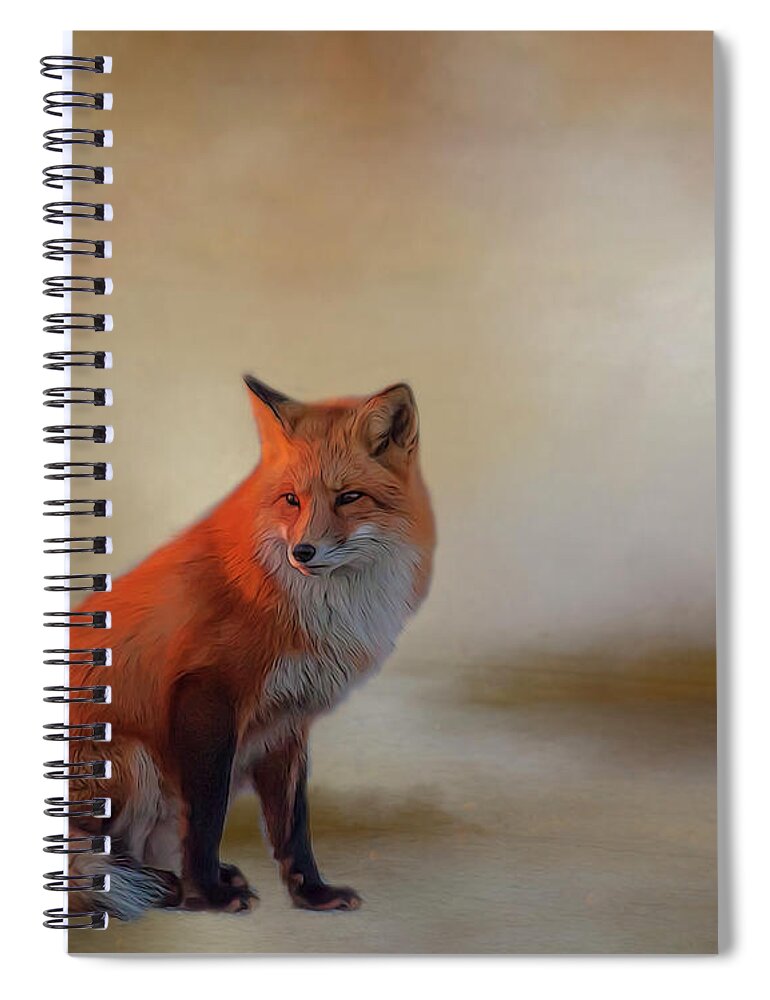Fox Spiral Notebook featuring the photograph Foxy by Cathy Kovarik