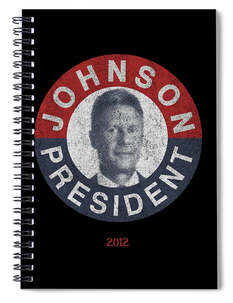Cool Spiral Notebook featuring the digital art Gary Johnson for President 2012 Vintage #1 by Flippin Sweet Gear