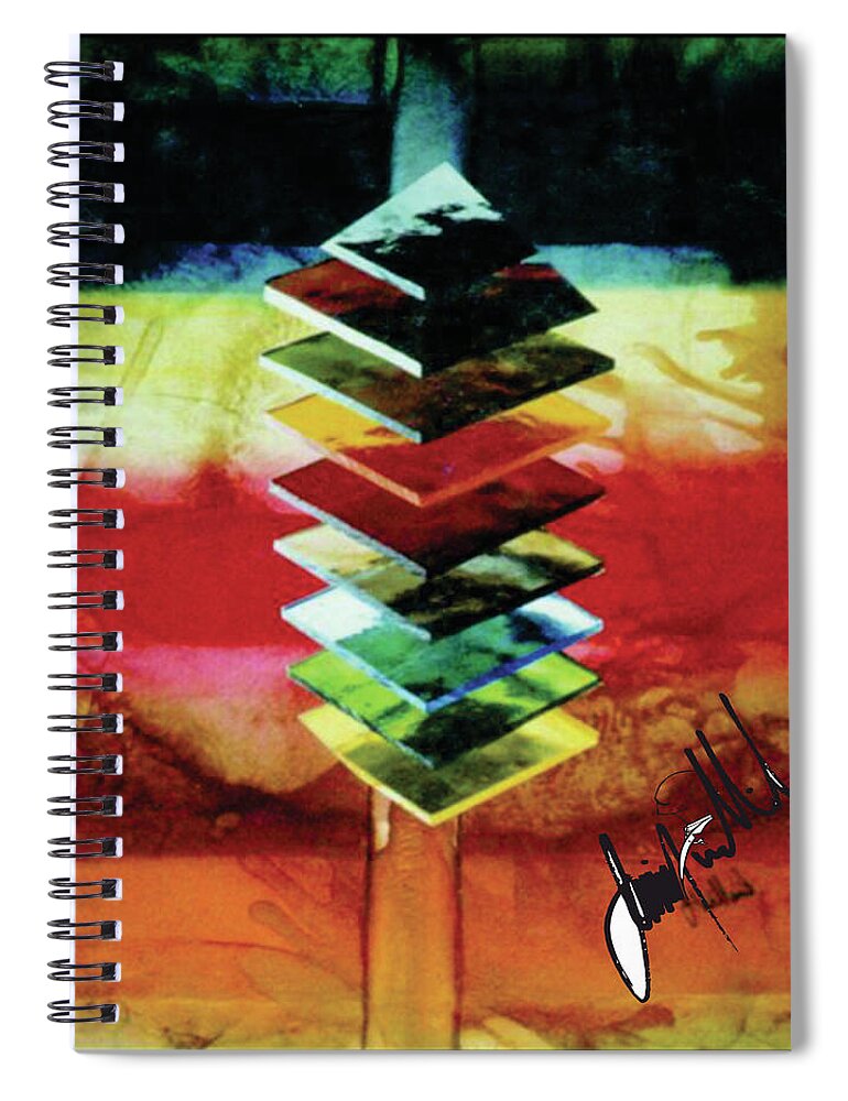  Spiral Notebook featuring the digital art Glass by Jimmy Williams