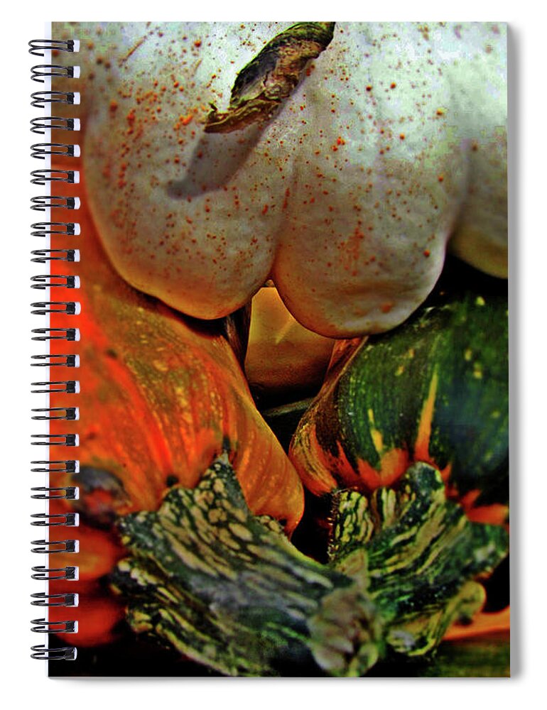 Gourds Spiral Notebook featuring the digital art Gourds by Alexa Szlavics