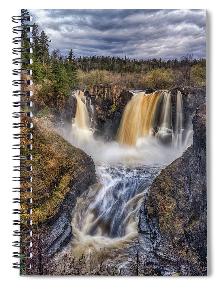 High Falls Spiral Notebook featuring the photograph High Falls #1 by Brad Bellisle
