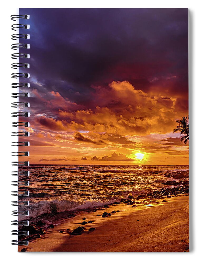 Hawaii Spiral Notebook featuring the photograph Honl Beach #1 by John Bauer